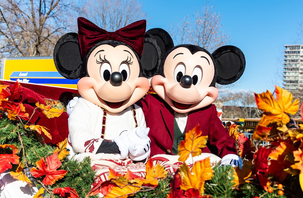 Disney's Minnie Mouse and Mickey Mouse attend the 100th 6abc Dunkin' Donuts Thanksgiving Day Parade on November 28, 2019 in Philadelphia, Pennsylvania.