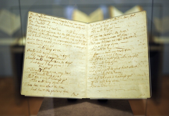 The original letter featuring the lyrics of "Auld Lang Syne" by the hand writing of Scottish poet Robert Burns is on display at the Morgan Library & Museum in New York, December 9, 2011. The letter, written in 1793 by Burns to his’ publisher George Thomson, is the song that at the stroke of midnight at the New Year, millions of people around the globe belt out, making it the most widely recognized song on the planet after “Happy Birthday”.