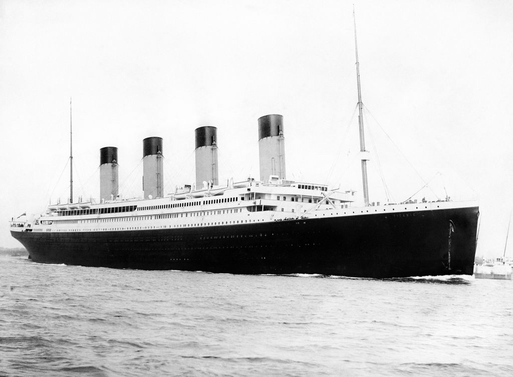 RMS Titanic departing Southampton on 10 April 1912.