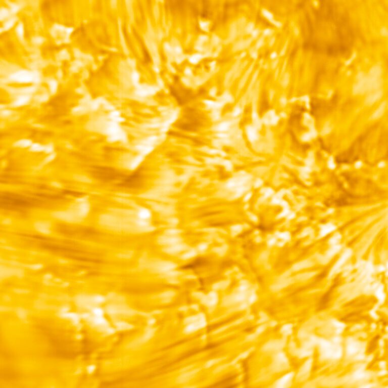 This image, taken by Inouye Solar Telescope in coordination with the ESA’s Solar Orbiter, reveals the fibrillar nature of the solar atmosphere. In the atmosphere, or chromosphere, fine, dark threads of plasma (fibril) are visible emanating from the magnetic network below. The outline of bright structures are signature of the presence of magnetic fields.