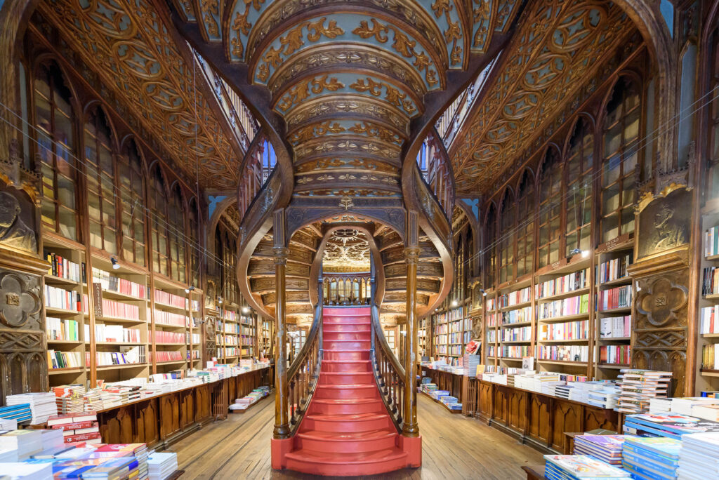 Lello Library. The famous bookshop Livraria Lello in Porto, Portugal
