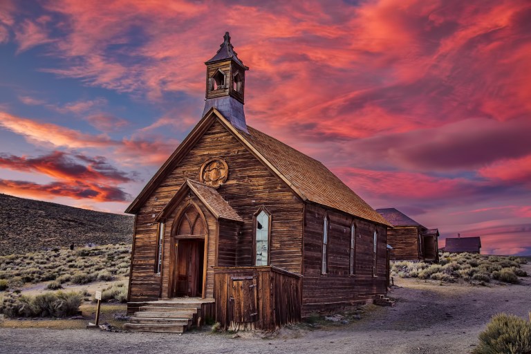 Sunset at the Ghost Town David Toussaint/ Moment via Getty Images